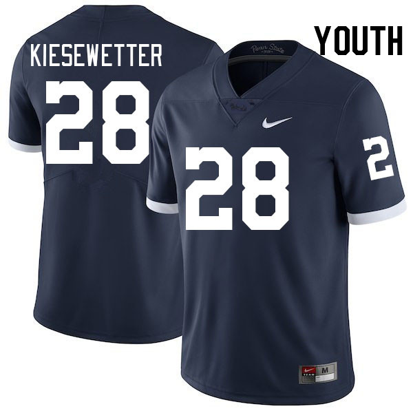 Youth #28 Karson Kiesewetter Penn State Nittany Lions College Football Jerseys Stitched-Retro